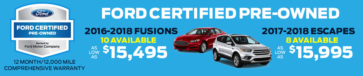 View Ford Certified Pre-Owned Vehicles